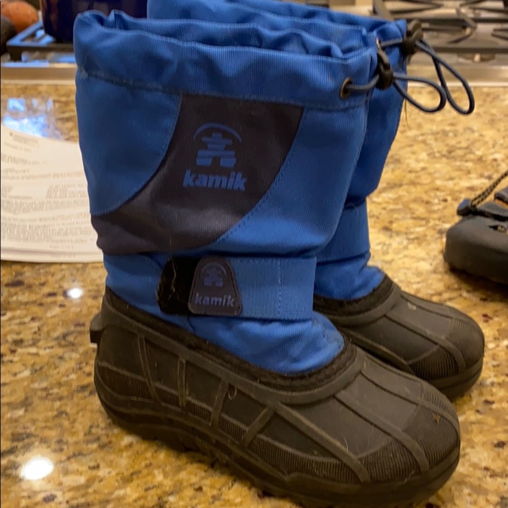 Kids kamik blue snow boots